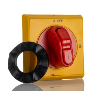 ABB Red, Yellow Rotary Handle 57.9 mm Length with 3 Locks, IP64 Rated MSHD-LY Series 1SAM201920R1002 MSHD-LY