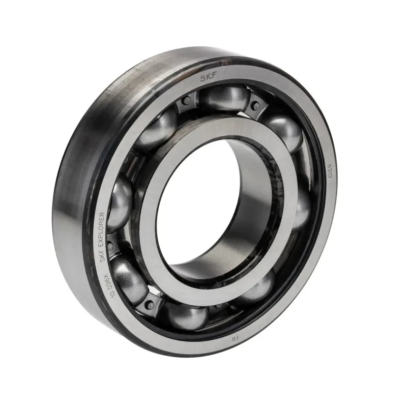 SKF Single Row Deep Groove Ball Bearing 65 mm ID, 140 mm OD, 33 mm Race Width, Sheet Metal Cage, Steel Balls 6313
