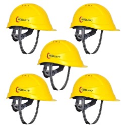 Buy Robustt X Shree JEE Safety Helmet Ratchet Yellow(Pack Of 5)