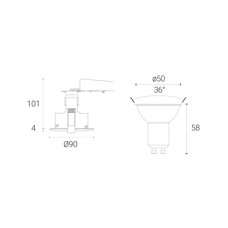 4lite UK 4.9 W LED Smart Ceiling Light 220-240 V 6500K 4L1/2213