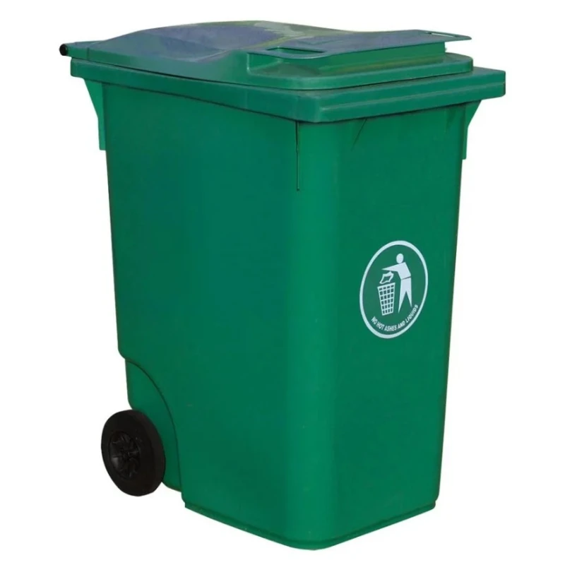 RS PRO 360L Green Flip Polyethylene Waste Bin 221-1598