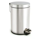 RS PRO 3L Chrome Pedal Stainless Steel Waste Bin 221-1601