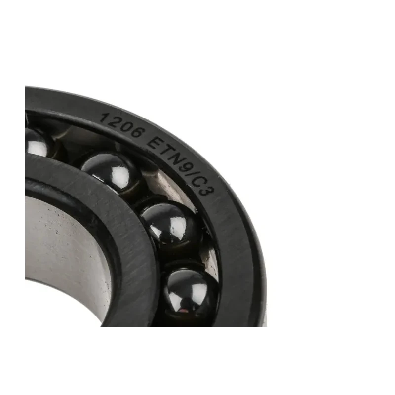 SKF Self-Aligning Ball Bearing 30 mm ID 62 mm OD 16 mm Race Width C3 Clearance Non-Metallic Cage Open Type 1206 ETN9/C3