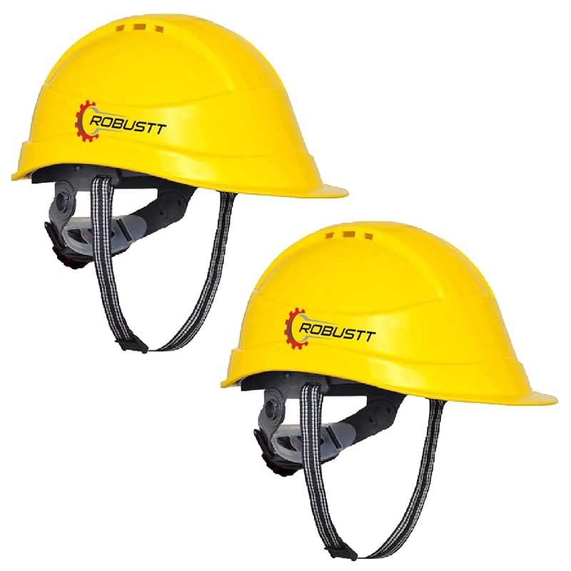 Buy Robustt X Shree JEE Safety Helmet Ratchet Yellow(Pack Of 2)