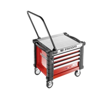 Facom 4 Drawer Wheeled Tool Trolley Red, 814mm Length, 580mm Width, 696mm Height JET.CR4M3APF