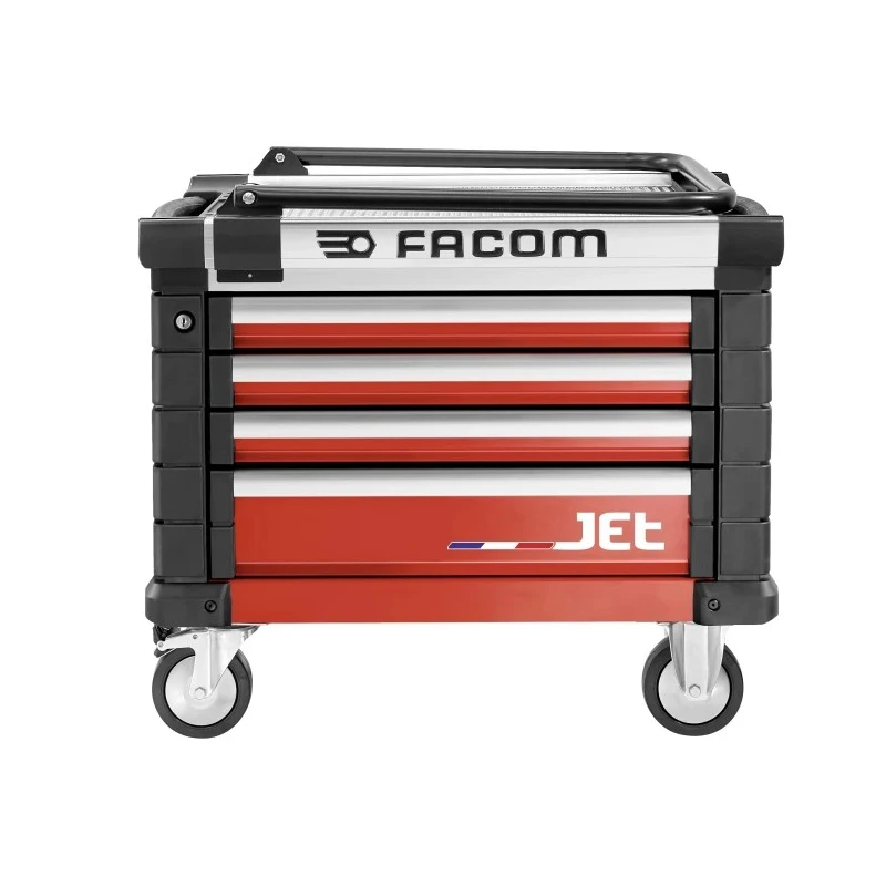 Facom 4 Drawer Wheeled Tool Trolley Red, 814mm Length, 580mm Width, 696mm Height JET.CR4M3APF