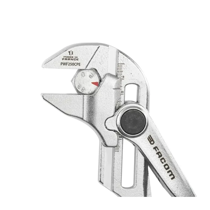 Facom Chrome Vanadium Steel Bi-Material Handle Plier Wrench 250mm Overall PWF250CPEPB