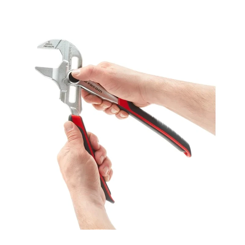Facom Chrome Vanadium Steel Bi-Material Handle Plier Wrench 250mm Overall PWF250CPEPB