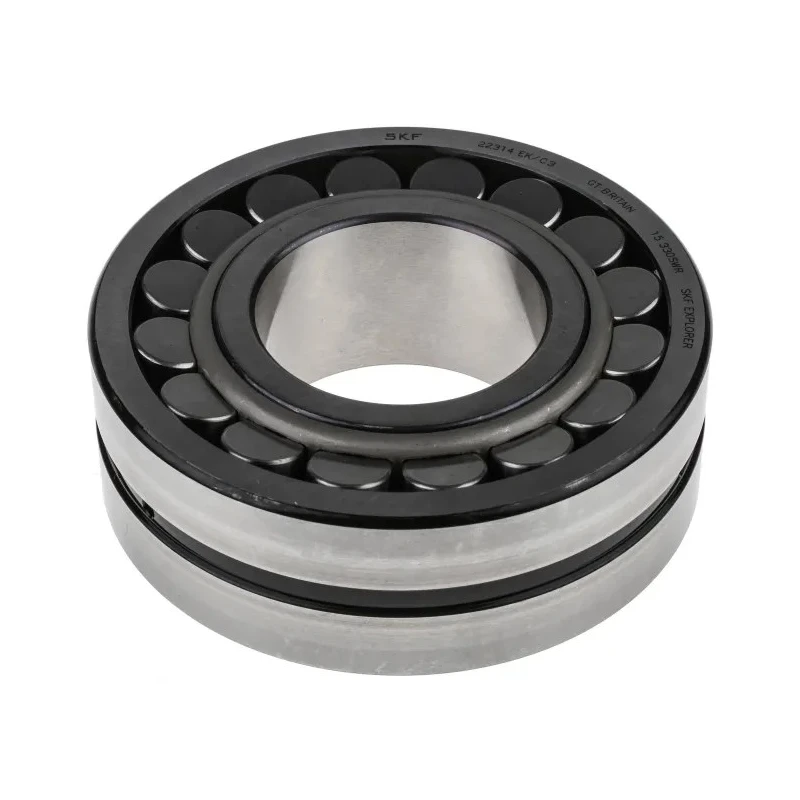 SKF Spherical Roller Bearing 70 mm Inside Diameter 150 mm Outside Diameter Tapered Bore Sheet Metal Cage 22314 EK/C3