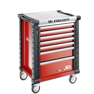 Facom 7 Drawer Wheeled Roller Cabinet Tool Chest with Centralized Key Lock JET.7M3APF