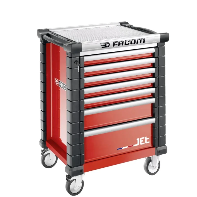 Facom 7 Drawer Wheeled Roller Cabinet Tool Chest with Centralized Key Lock JET.7M3APF