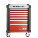 Facom 7 Drawer Wheeled Roller Cabinet Tool Chest with Centralized Key Lock JET.7M3APF