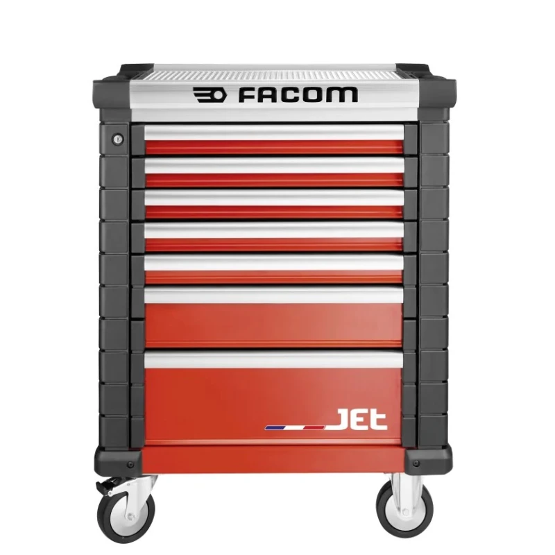 Facom 7 Drawer Wheeled Roller Cabinet Tool Chest with Centralized Key Lock JET.7M3APF