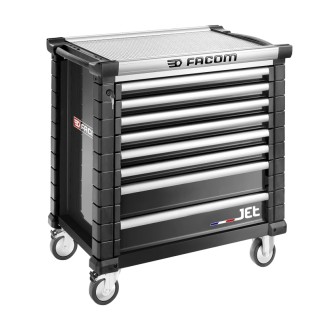 Facom 8 Drawer Wheeled Roller Cabinet Black Tool Chest 1m x 575mm x 1m JET.8NM4APF