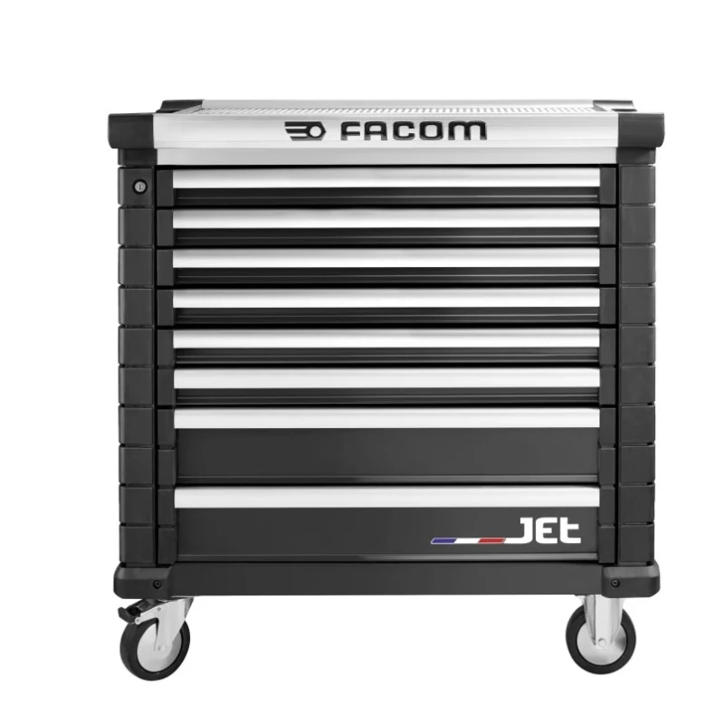 Facom 8 Drawer Wheeled Roller Cabinet Black Tool Chest 1m x 575mm x 1m JET.8NM4APF