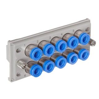 SMC Polyurethane Pneumatic One-Touch Fitting Push In 6 mm Panel Mount 1 Mpa 60°C KDM10P-06