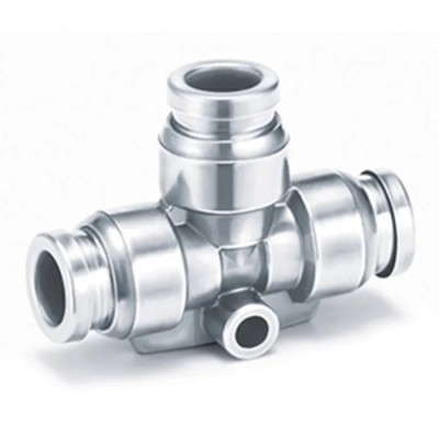 SMC Pneumatic Fitting Push In 10 mm Connection Size Male Stainless Steel Union Elbow KQG2