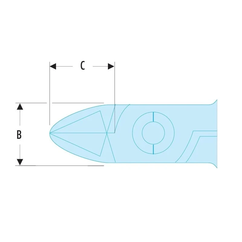 Facom Professional Bi-Metal Handle Side Cutter 1mm Maximum Cutting Capacity 110mm Length 416.RMT