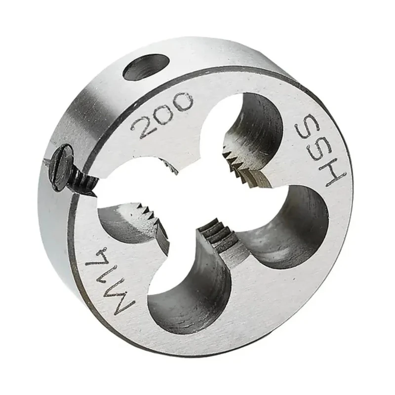 Facom Threading Die M8, 25.4 mm Outside Diameter, 9 mm Thickness Chrome Vanadium Steel 221.8X125