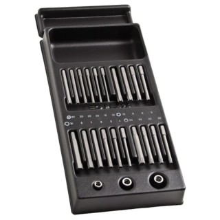 Facom Hex Torx Screwdriver Bit Set 20 Pieces Steel, Sizes 4-10 mm, M5-M10 mm, T30-T50 mm, TT10-TT40 mm MOD.E20L