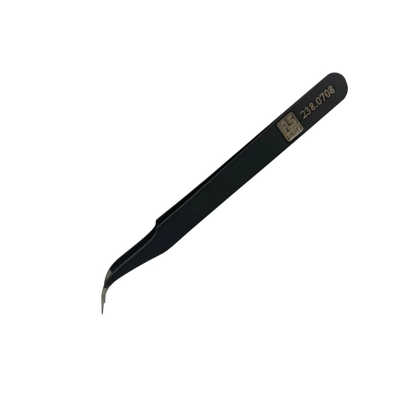 RS PRO 120mm Low Carbon Austenitic Steel Fine ESD Safe Tweezer 238-0708