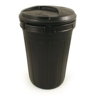 RS PRO 80L Black Flip Polyethylene Dustbin United Kingdom 700mm Height 470mm Diameter 236-4295