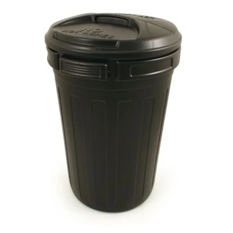 RS PRO 80L Black Flip Polyethylene Dustbin United Kingdom 700mm Height 470mm Diameter 236-4295