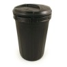 RS PRO 80L Black Flip Polyethylene Dustbin United Kingdom 700mm Height 470mm Diameter 236-4295
