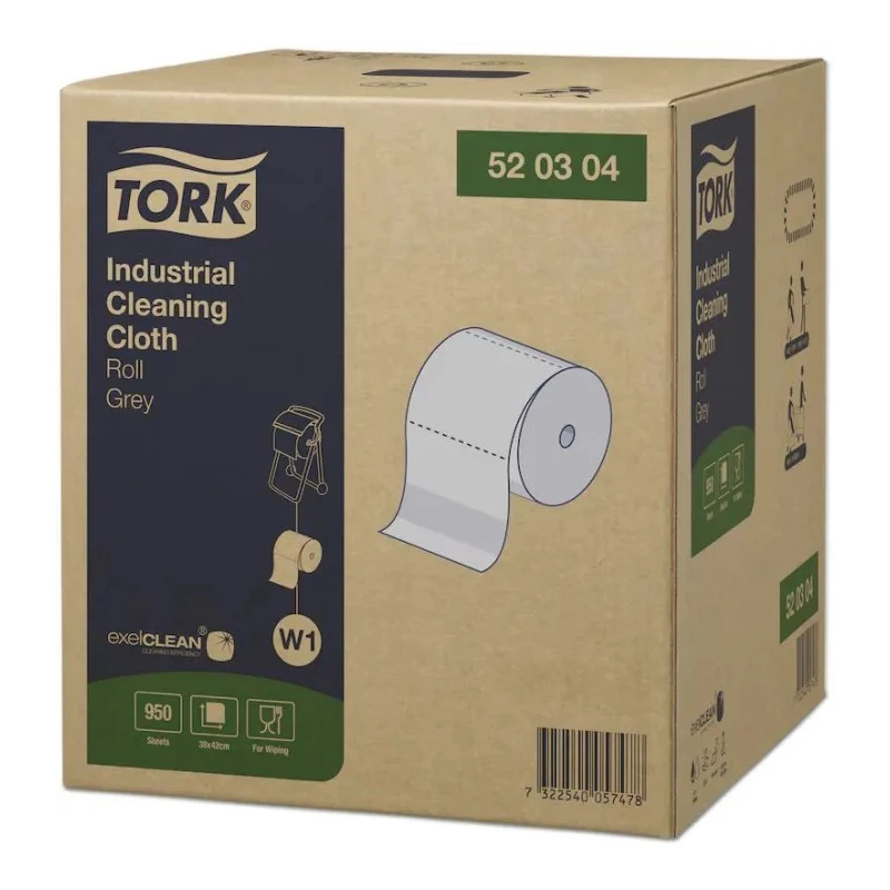 Tork Dry Industrial Wipes, Centrefeed Roll, 380 x 420 mm, 950 Cloths per Pack 520304
