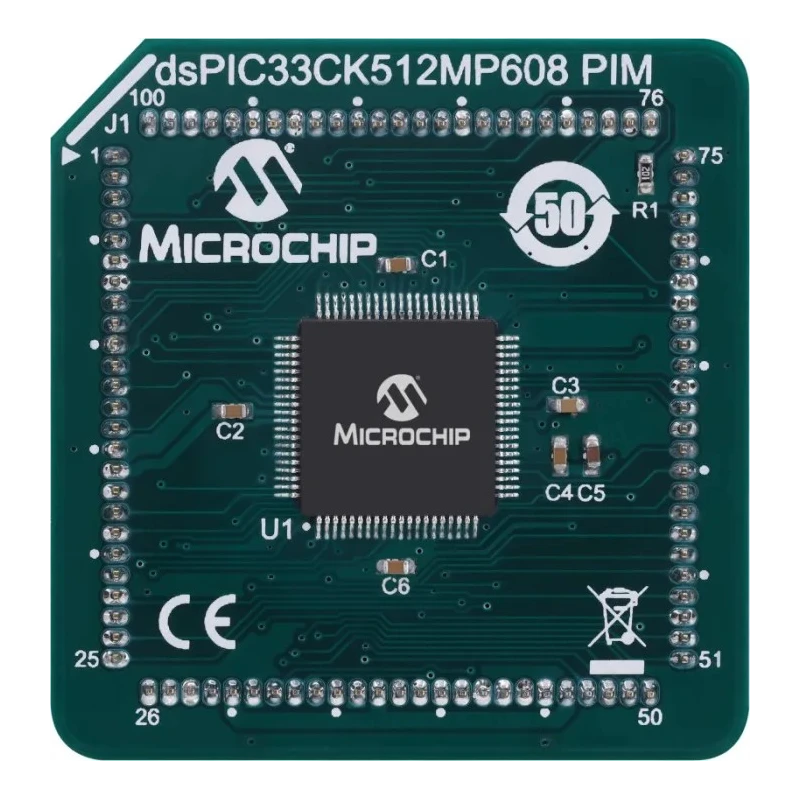 Microchip dsPIC33CK512MP608 General Purpose Plug-In Module EV09H41A