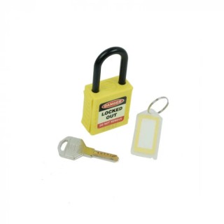 Spectrum Industrial Thermoplastic Dielectric Nylon Safety Padlock 6 mm Shackle Diameter, 42 mm Width S2574