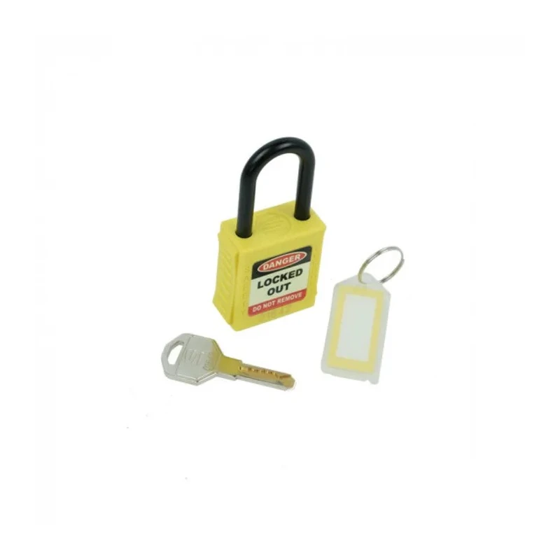 Spectrum Industrial Thermoplastic Dielectric Nylon Safety Padlock 6 mm Shackle Diameter, 42 mm Width S2574