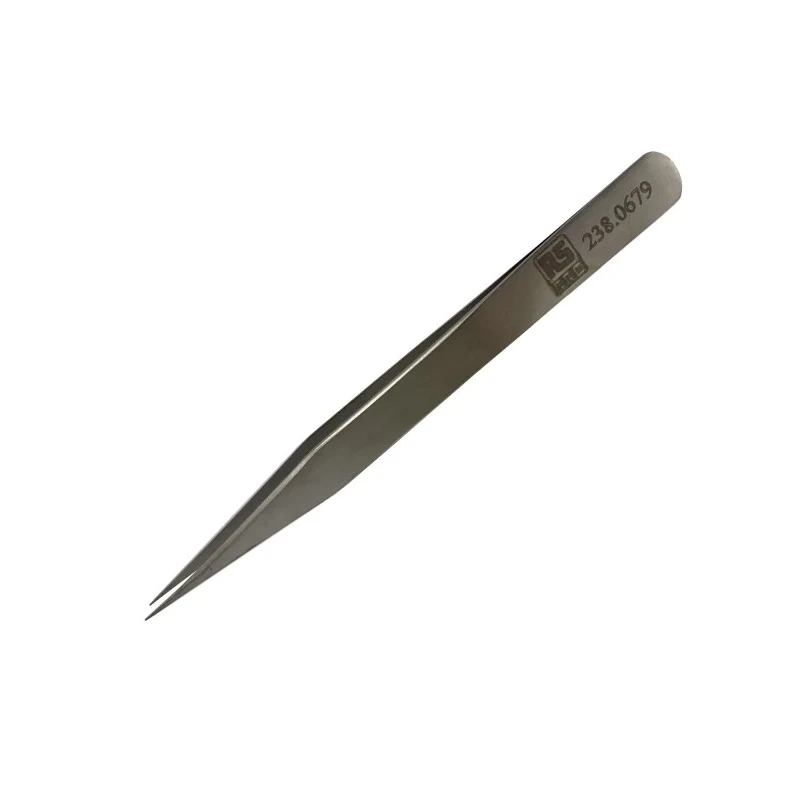 RS PRO 120mm Low Carbon Austenitic Steel Fine Tweezer 238-0679
