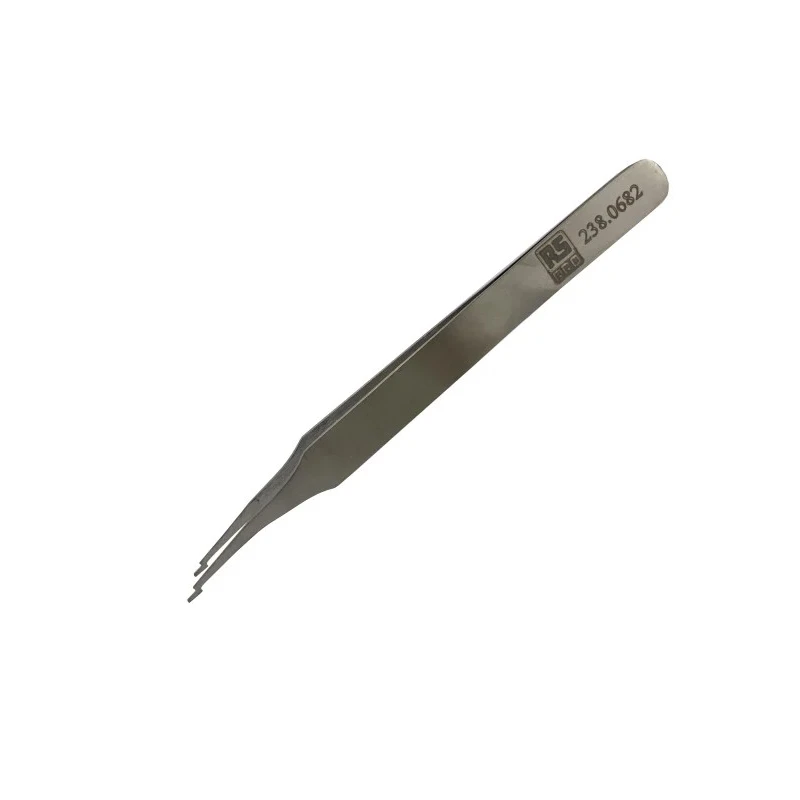 RS PRO 120mm Low Carbon Austenitic Steel Angled Tweezer 238-0682