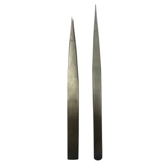 RS PRO 140mm Low Carbon Austenitic Steel Fine Tweezer Set 2 Piece Anti-Magnetic Anti-Acid RoHS 238-0712