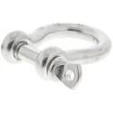 RS PRO Stainless Steel Bow Shackle, Screw Pin, 0.12 t Safe Working Load, 5mm Diameter, 10mm Jaw Width 312-3550