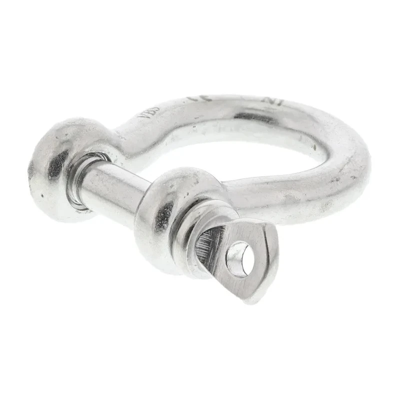 RS PRO Stainless Steel Bow Shackle, Screw Pin, 0.12 t Safe Working Load, 5mm Diameter, 10mm Jaw Width 312-3550