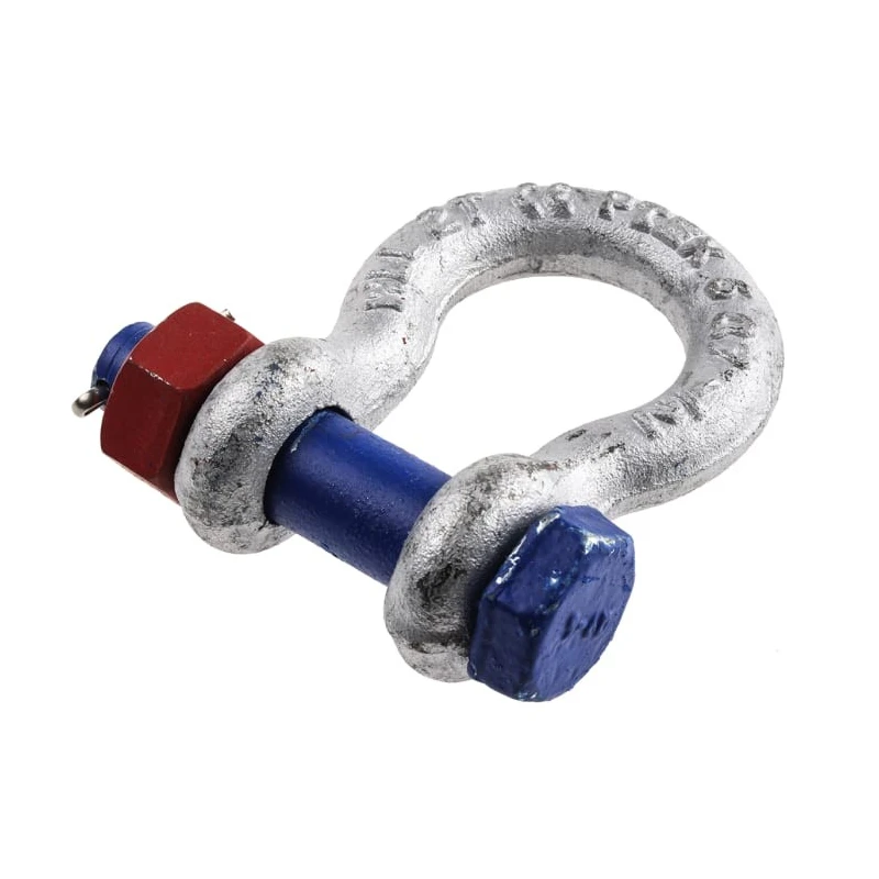 RS PRO Zinc Plated Steel Bow Shackle, 2 t Safe Working Load, 12.7 mm Diameter, Split Pin 312-3358