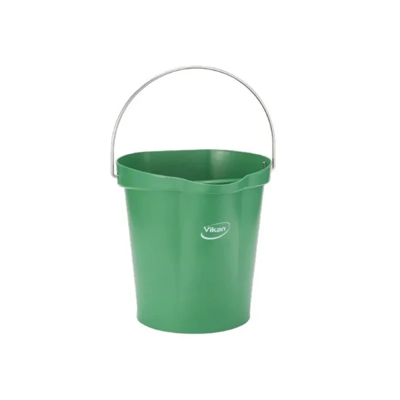 Vikan 12L Polypropylene Green Standard Bucket with Handle 56942