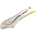 Stanley Lock-Grip Plier Curved Jaw, 225mm Overall Length, Chrome Steel, Chrome Plated Rust Resistant Finish 0-84-809