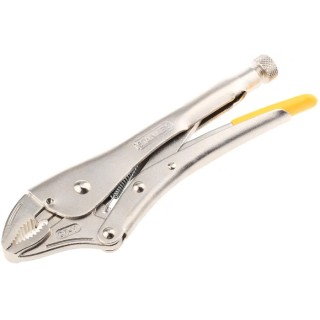 Stanley Lock-Grip Plier Curved Jaw, 225mm Overall Length, Chrome Steel, Chrome Plated Rust Resistant Finish 0-84-809