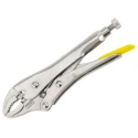 Stanley Lock-Grip Plier Curved Jaw, 225mm Overall Length, Chrome Steel, Chrome Plated Rust Resistant Finish 0-84-809