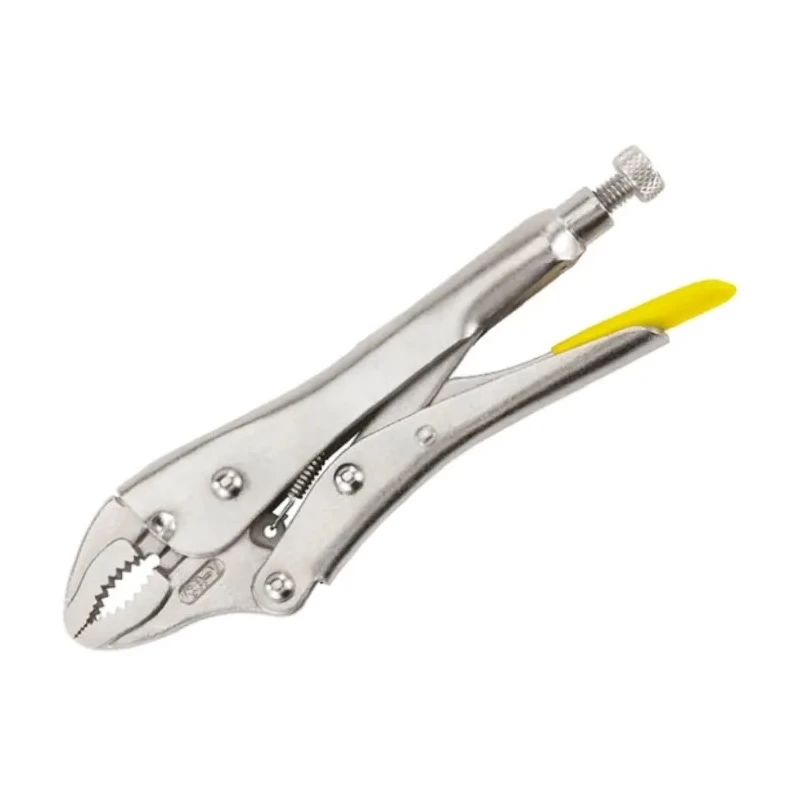 Stanley Lock-Grip Plier Curved Jaw, 225mm Overall Length, Chrome Steel, Chrome Plated Rust Resistant Finish 0-84-809
