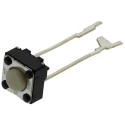 Omron Grey Tactile Switch Plunger 0.9 mm SPST 50mA 24 V dc Through Hole B3F-6000
