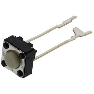 Omron Grey Tactile Switch Plunger 0.9 mm SPST 50mA 24 V dc Through Hole B3F-6000
