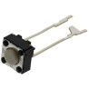Omron Grey Tactile Switch Plunger 0.9 mm SPST 50mA 24 V dc Through Hole B3F-6000