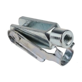 RS PRO Steel Clevis with M5 x 0.8 Rod Connection Thread, 36mm Length, 10mm Width, Ball Diameter 5mm, Zinc Plated 312-0185