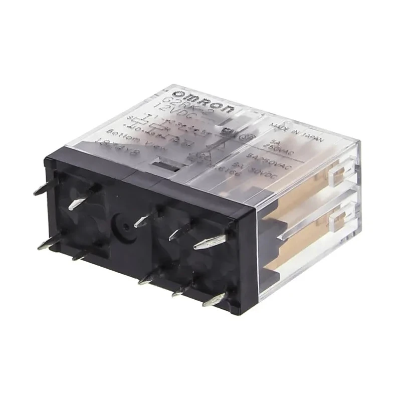 Omron PCB Power Relay 12V DC Coil 5A Switching Current DPDT G2RK-2 DC12