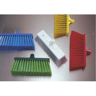 Vikan Broom Push Broom with Green Polyethylene Terephthalate Bristles for Wet Floors and Industrial Applications 29152