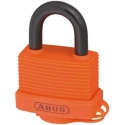ABUS Keyed Steel Aluminium Safety Padlock Weatherproof 8 mm Shackle Diameter 24.5 mm Shackle Length, 53 mm 70AL/45 ORANGE